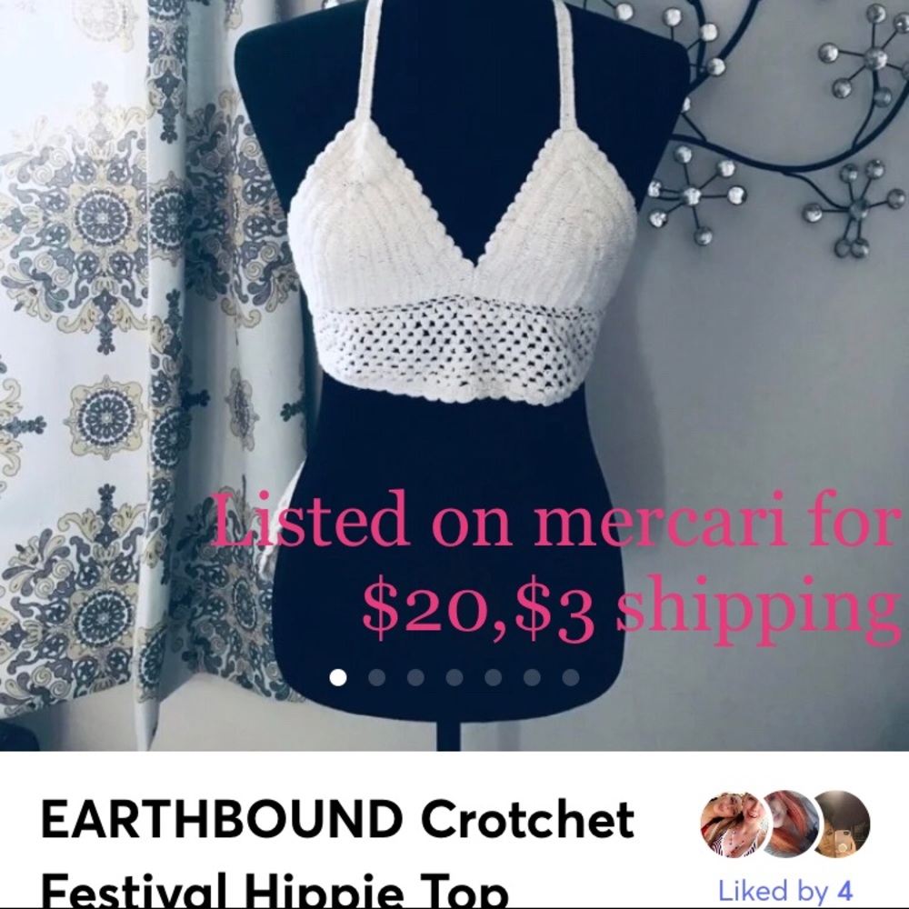 ANTHROPOLOGIE EARTHBOUND Crotchet Hippie Top